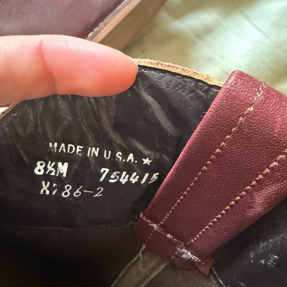 Dexter Burgundy Leather Cowboy Boots - Picture 3 of 4